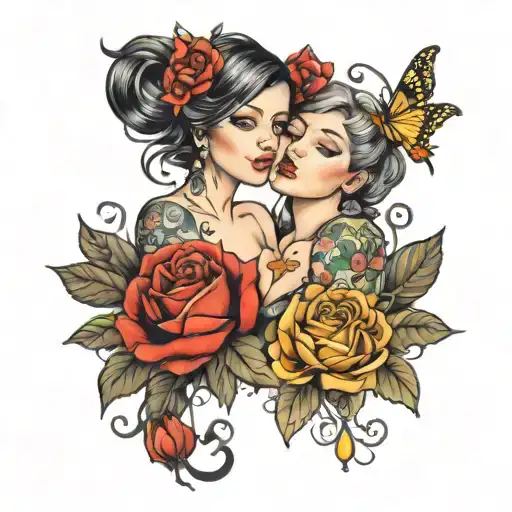 Naiara and Adriana my love tattoo design idea