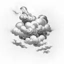 thunder and lightning with Greek clouds tattoo design idea