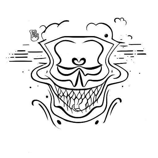 ghost face tattoo design idea