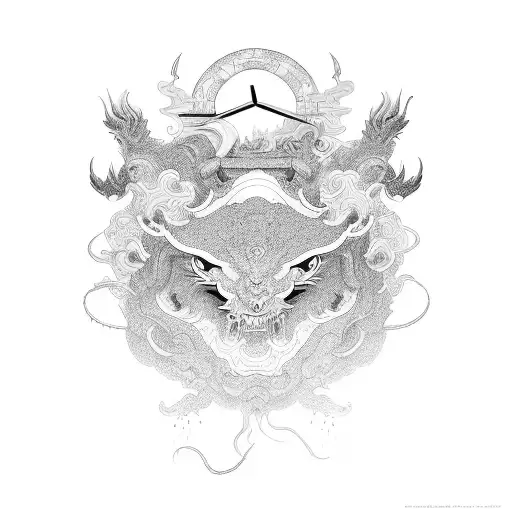 Combining the Chinese calendar animal symbols into a dynamic and intricate sleeve design tattoo design idea