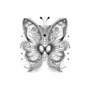 Paw Prints  butterfly tattoo design idea