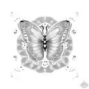 Paw Prints  butterfly tattoo design idea
