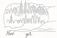 NYC skyline tattoo design idea