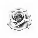 rose in flames tattoo design idea