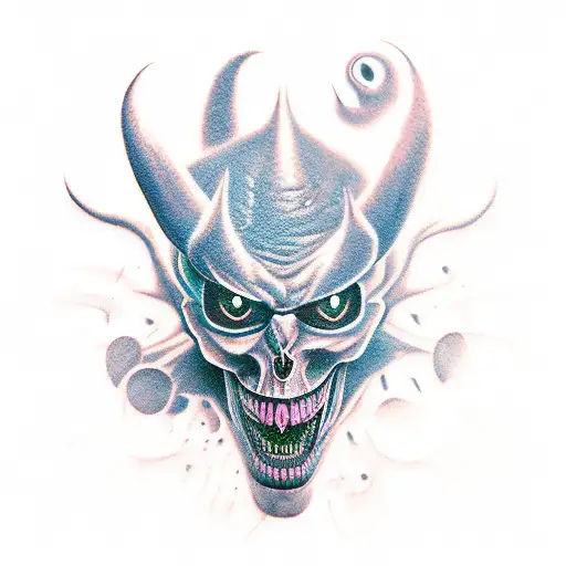 the shadow of a demon tattoo design idea