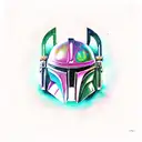 mandalorian  tattoo design idea