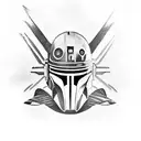 mandalorian  tattoo design idea