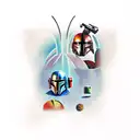 mandalorian  tattoo design idea