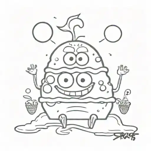 the triple goober berry sunrise from spongebob squarepants spongebob tattoo design idea