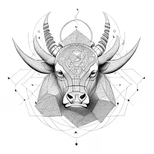 sad minotaur, girly, maze tattoo design idea