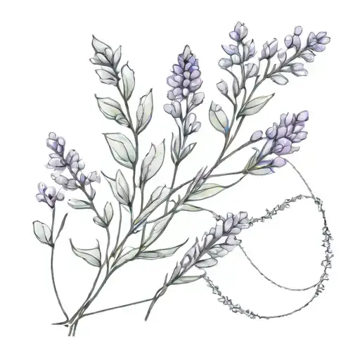 lavender  tattoo design idea