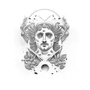 Apollo and Dionysus tattoo design idea