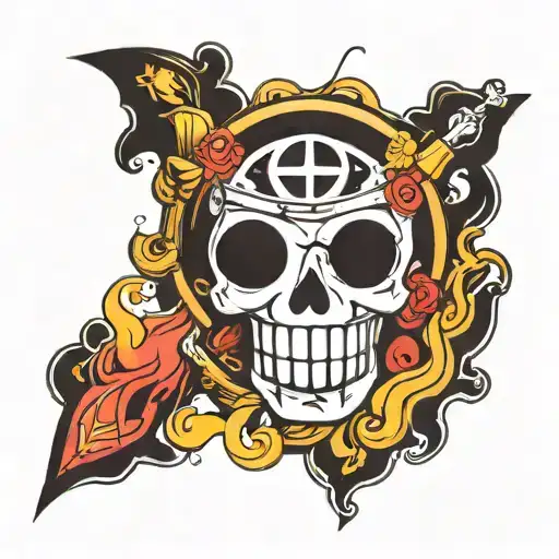 one piece anime tattoo design idea