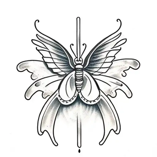 Luna moth  tattoo design idea