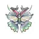 Luna moth  tattoo design idea