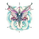 Luna moth  tattoo design idea