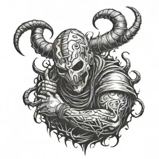 heavy metal bands slipknot right arm full sleeve tattoo design idea