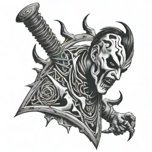 heavy metal bands slipknot mudvayne tattoo design idea