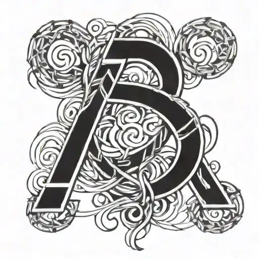 numbers 369 intertwined into one tattoo design idea