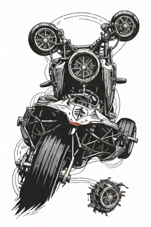 ferrari f1 race track tattoo design idea