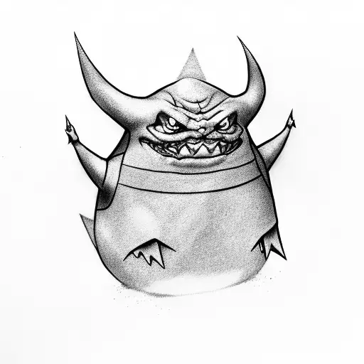 gengar from pokemon tattoo design idea