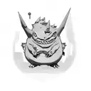 gengar from pokemon  tattoo design idea