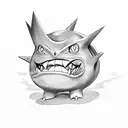gengar from pokemon  tattoo design idea