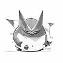 gengar from pokemon  tattoo design idea
