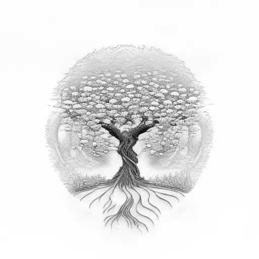 willow tree with roses with H & J 28/12l12 carved into tree trunk  tattoo design idea