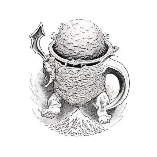 sam carrying frodo to mount doom tattoo design idea