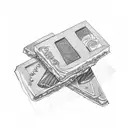 Chocolate bar tattoo design idea