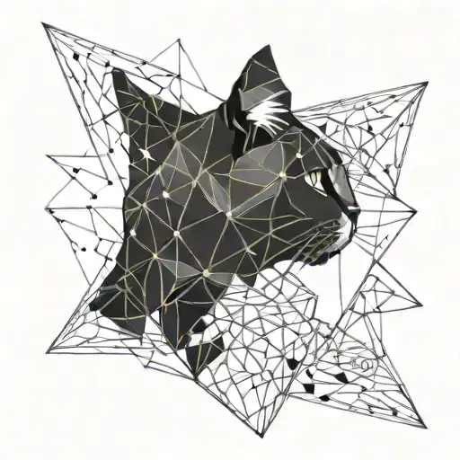 CAT IN SPACE  tattoo design idea