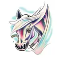 John Wayne riding a psychedelic horse tattoo design idea