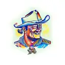 John Wayne portrait tattoo design idea