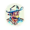 John Wayne portrait tattoo design idea