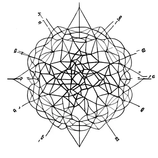 A mathematical equation transformed into a geometric pattern tattoo design idea
