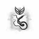 virgo snake tattoo design idea
