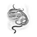virgo snake tattoo design idea