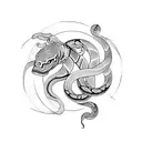 virgo snake tattoo design idea