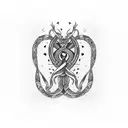virgo snake tattoo design idea