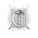 virgo snake tattoo design idea
