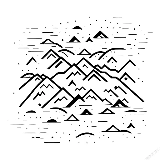 mountain range minimal  tattoo design idea