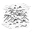 mountain range minimal  tattoo design idea