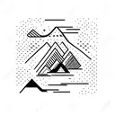 mountain range minimal  tattoo design idea