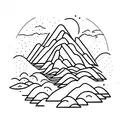 mountain range minimal  tattoo design idea