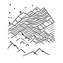 mountain range minimal  tattoo design idea