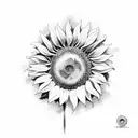 Sunflower tattoo design idea