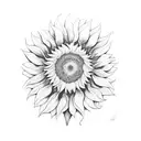 Sunflower tattoo design idea
