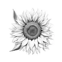 Sunflower tattoo design idea