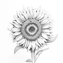 Sunflower tattoo design idea